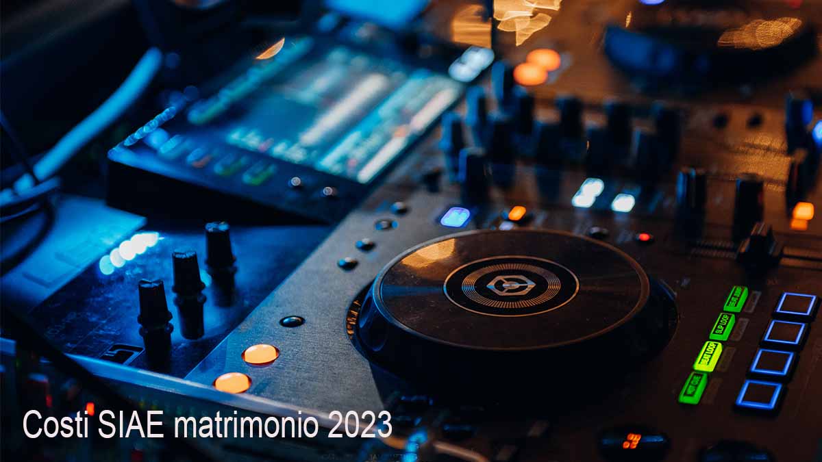 Costi SIAE matrimoni 2023